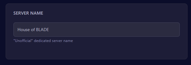 ARK Survival Ascended server name field in the Startup section